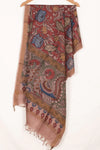 Hand Painted Pen Kalamkari Tussar Silk Dupatta