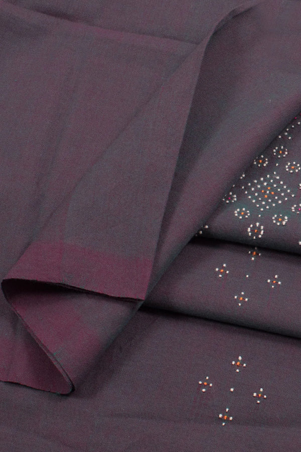 PURPLE TANGALIYA COTTON KURTA MATERIAL-Rutambhara-RUTAMBHARA