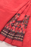 Red Mashru Silk Blouse Material