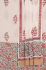 Hand Block Printed Mulmul Cotton 3-Piece Salwar Suit Material-Rutambhara-RUTAMBHARA