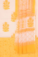 Hand Block Printed Cotton 3-Piece Salwar Suit Material-Rutambhara-RUTAMBHARA