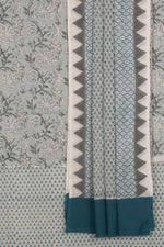 Hand Block Printed Mulmul Cotton 3-Piece Salwar Suit Material-Rutambhara-RUTAMBHARA