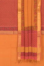Hand Block Printed Mangalgiri Cotton Salwar Suit Material-Rutambhara-RUTAMBHARA