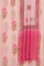 Hand Block Printed Chanderi Silk Cotton 2-Piece Salwar Suit Material-Rutambhara-RUTAMBHARA