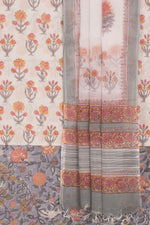 Hand Block Printed Cotton 3-Piece Salwar Suit Material-Rutambhara-RUTAMBHARA