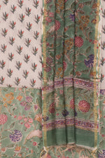 Hand Block Printed Chanderi 3-Piece Salwar Suit Material-Rutambhara-RUTAMBHARA