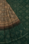 Handcrafted Ajrakh and Bandhani Chanderi Saree