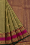 Eevara Pista Green Kancheevaram Heirloom Silk Saree