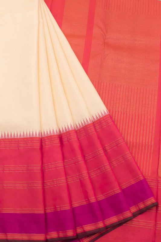 Pure Zari Korvai Kanjivaram Silk Saree