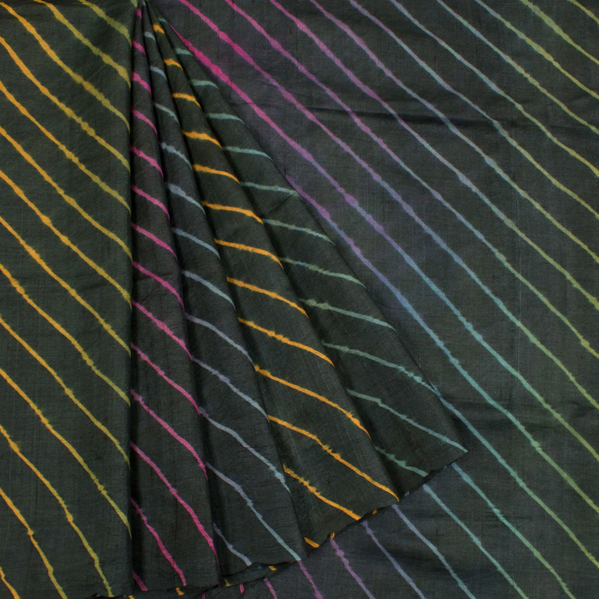 Lehariya Tussar Silk Saree