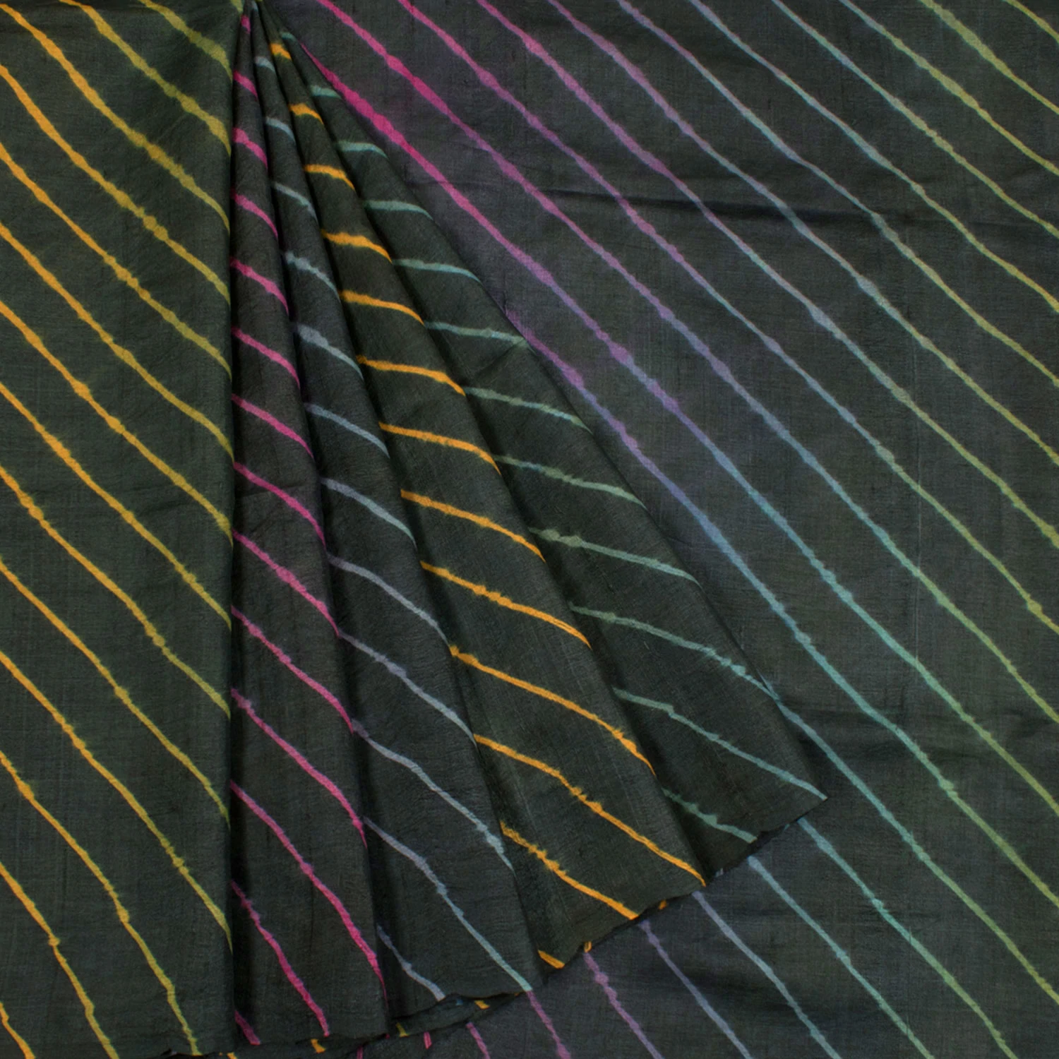 Lehariya Tussar Silk Saree-Rutambhara-RUTAMBHARA