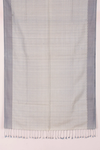 Handloom Karnataka Khun Silk Cotton Stoles - Bluish Grey