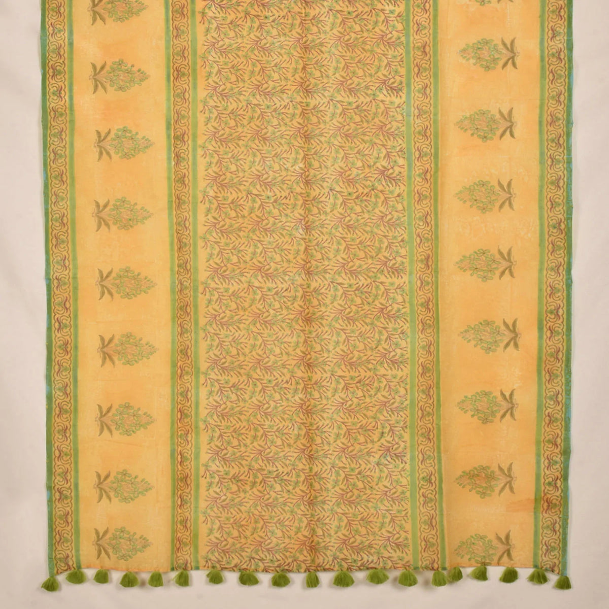 Hand Block Printed Chanderi Dupatta