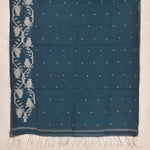 Handwoven Jamdani Cotton Dupatta-Rutambhara-RUTAMBHARA