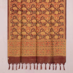 Vegetable Printed Natural Dye Silk Dupatta-Rutambhara-RUTAMBHARA