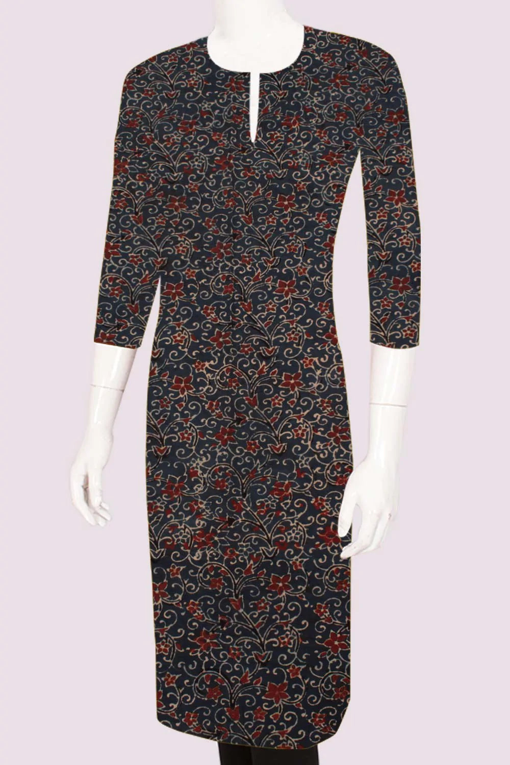Ajrakh Printed Cotton Kurta Material