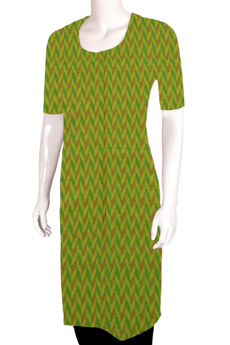 Handloom Ikat Silk Cotton Kurta Material-Rutambhara-RUTAMBHARA