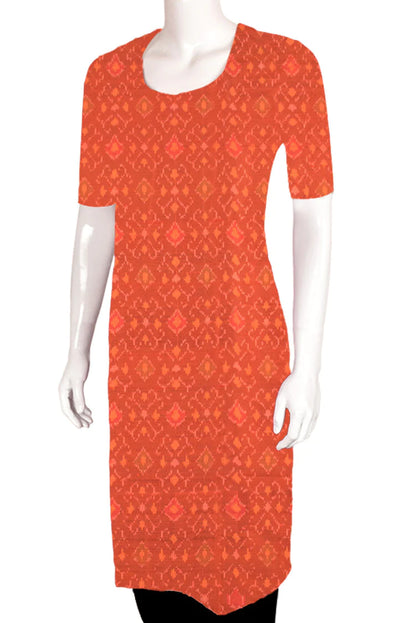 Handloom Ikat Raw Silk Kurta Material-Rutambhara-RUTAMBHARA