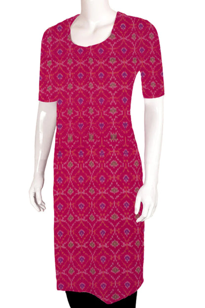 Handloom Ikat Silk Cotton Kurta Material-Rutambhara-RUTAMBHARA