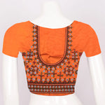 Mirror Embroidered Mashru Blouse Material-Rutambhara-RUTAMBHARA