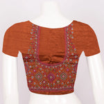 Mirror Embroidered Mashru Blouse Material-Rutambhara-RUTAMBHARA