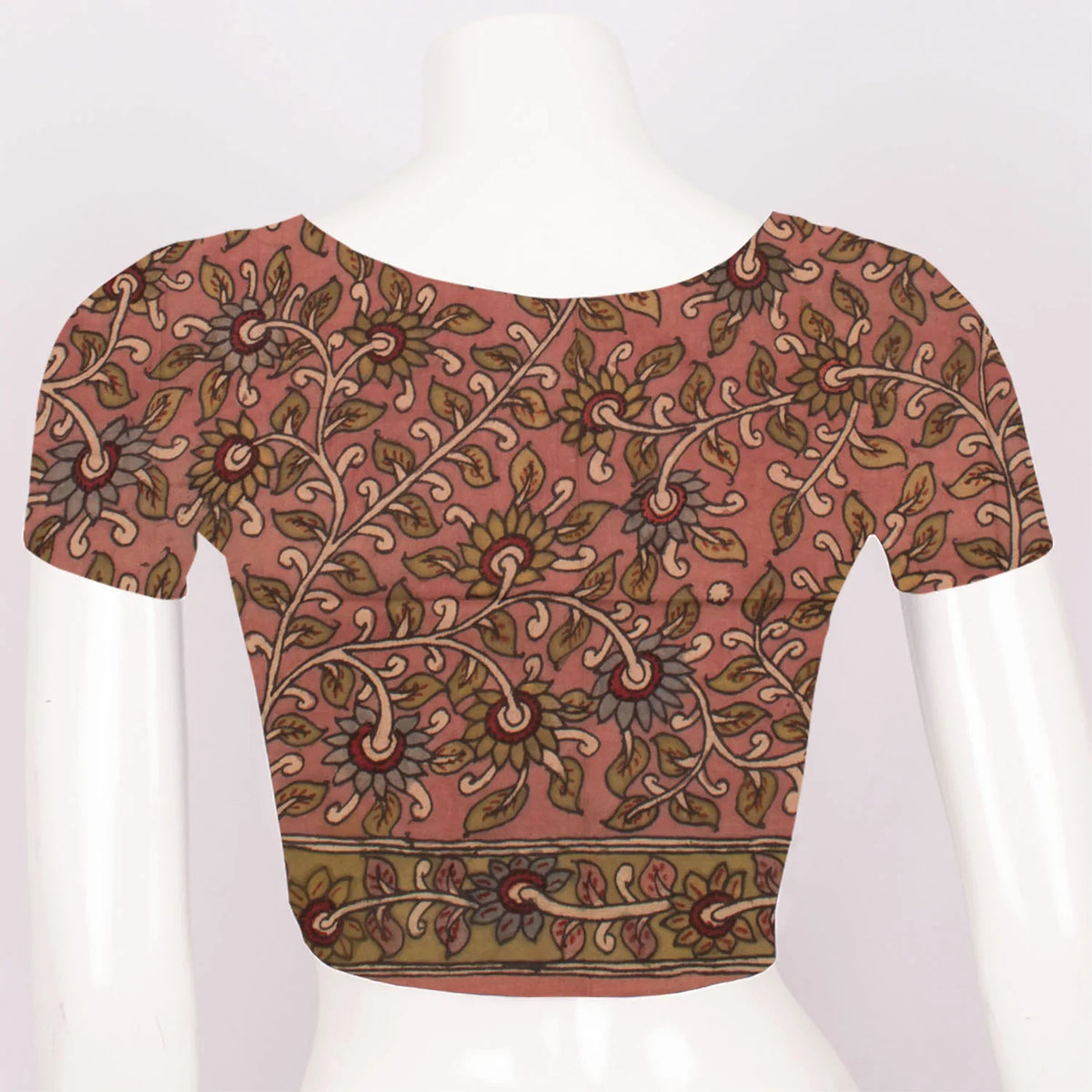 Hand Painted Pen Kalamkari Cotton Blouse Material