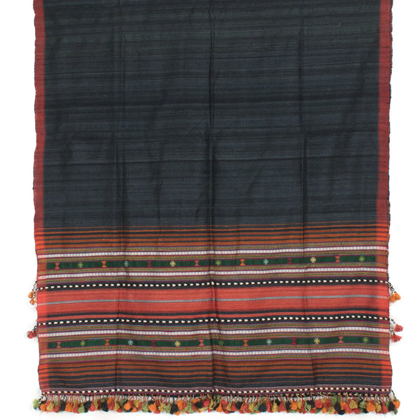 Handwoven Kutchi Weave Tussar Cotton Dupatta-Rutambhara-RUTAMBHARA