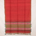 Handwoven Kutchi Weave Tussar Cotton Dupatta-Rutambhara-RUTAMBHARA