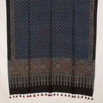 Ajrakh Printed Chanderi Dupatta-Rutambhara-RUTAMBHARA