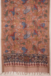Hand Painted Pen Kalamkari Tussar Silk Dupatta