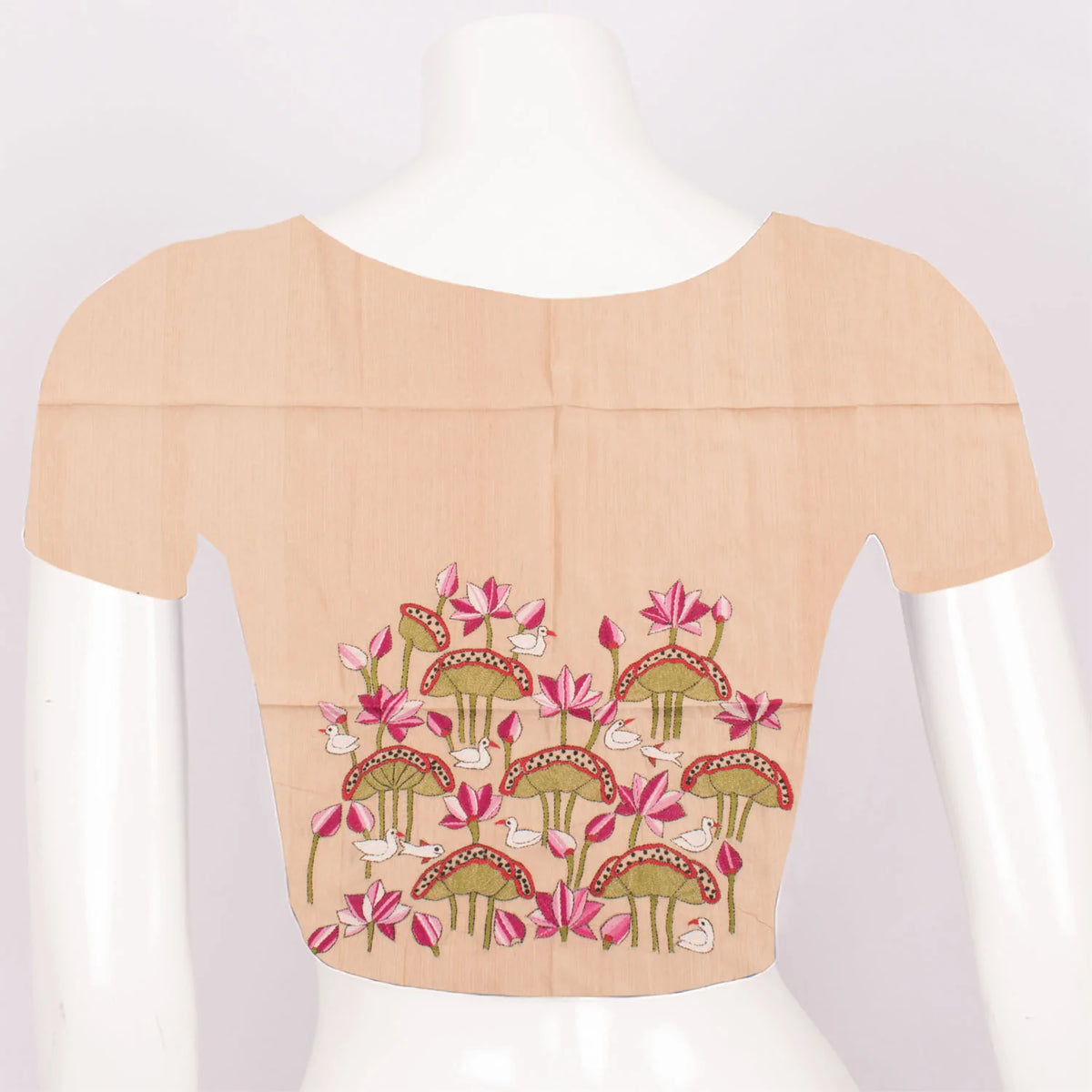 Kantha Embroidered Silk Blouse Material