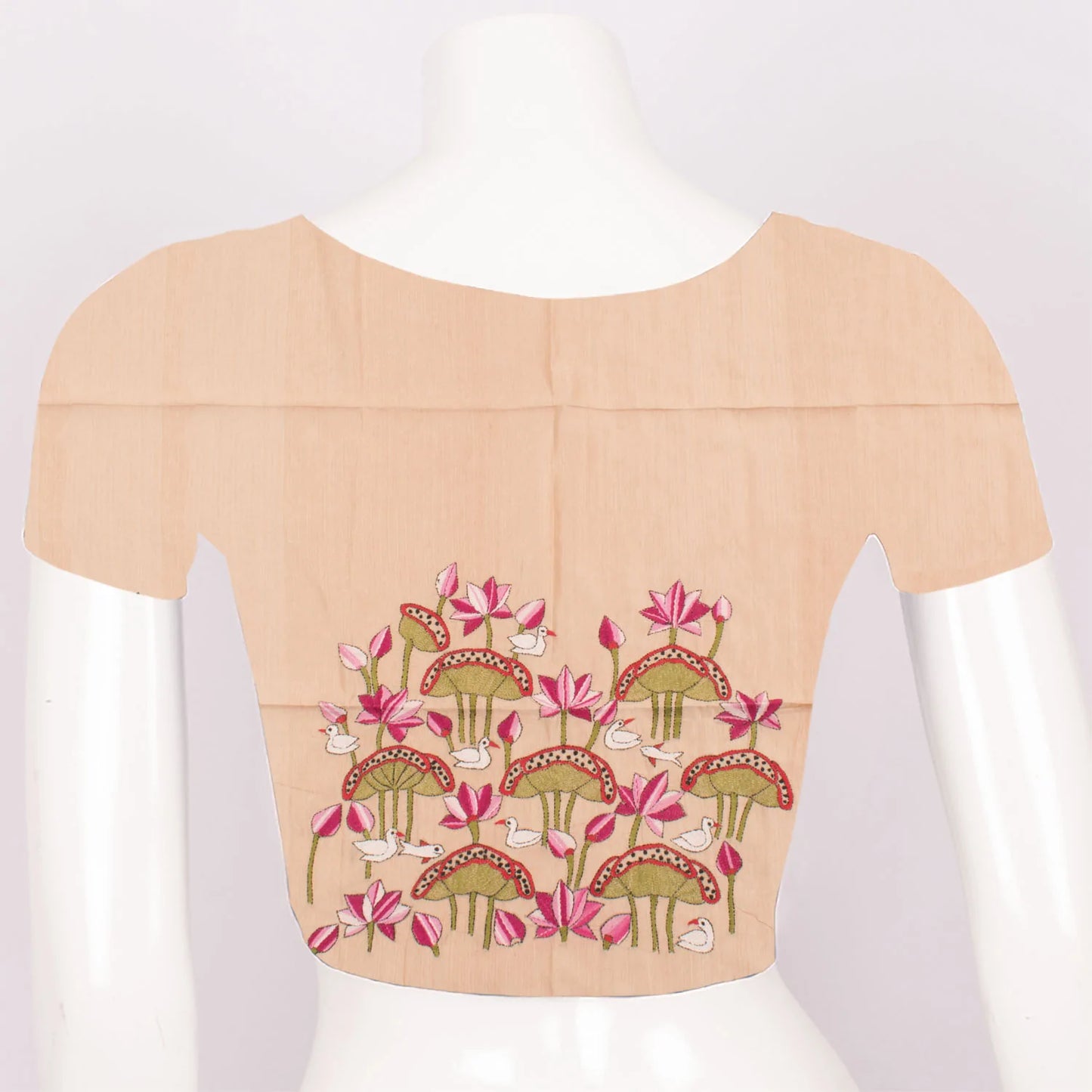 Kantha Embroidered Silk Blouse Material