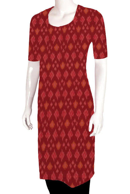 Handloom Ikat Silk Cotton Kurta Material-Rutambhara-RUTAMBHARA