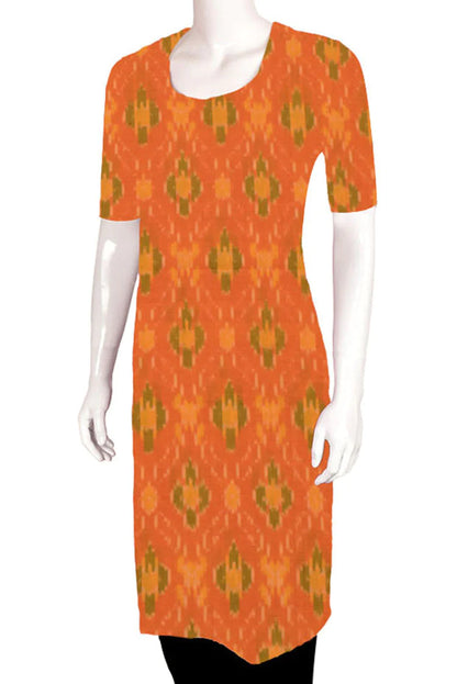 Handloom Ikat Silk Cotton Kurta Material-Rutambhara-RUTAMBHARA