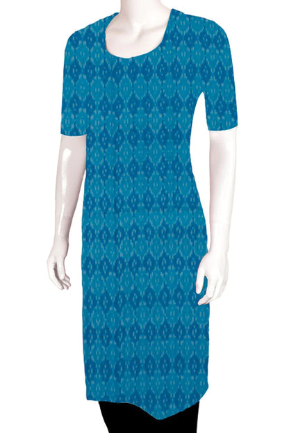 Handloom Ikat Silk Cotton Kurta Material-Rutambhara-RUTAMBHARA