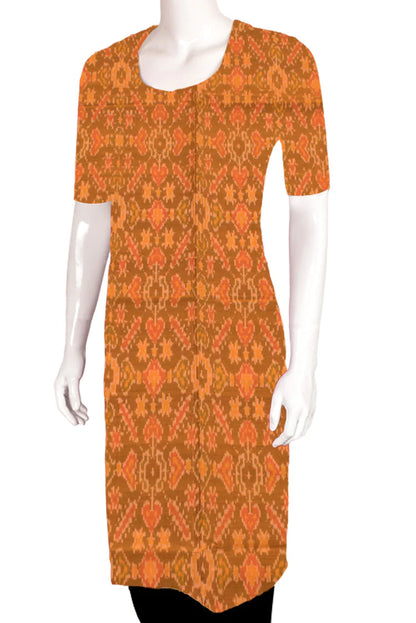 Handloom Ikat Silk Cotton Kurta Material-Rutambhara-RUTAMBHARA