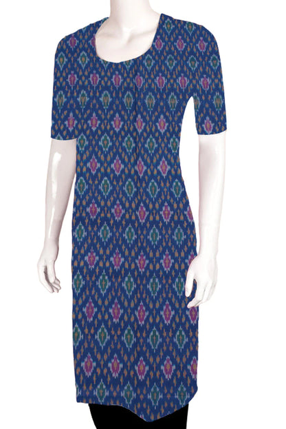 Handloom Ikat Silk Cotton Kurta Material-Rutambhara-RUTAMBHARA