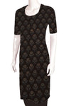 Ajrakh Printed Natural Dye Mulberry Silk Kurta Material