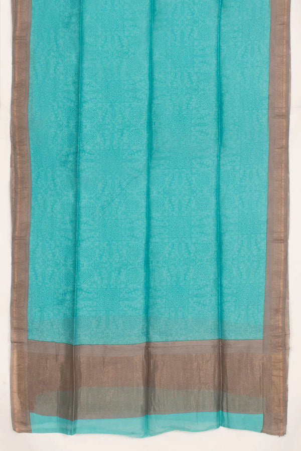 Hand Block Printed Silk Cotton 3-Piece Salwar Suit Material-Rutambhara-RUTAMBHARA