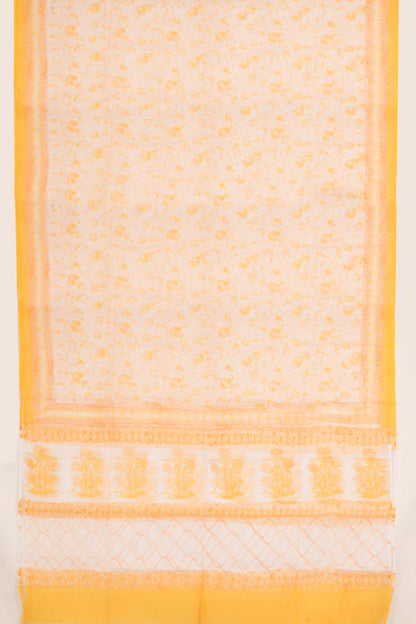 Hand Block Printed Cotton 3-Piece Salwar Suit Material-Rutambhara-RUTAMBHARA