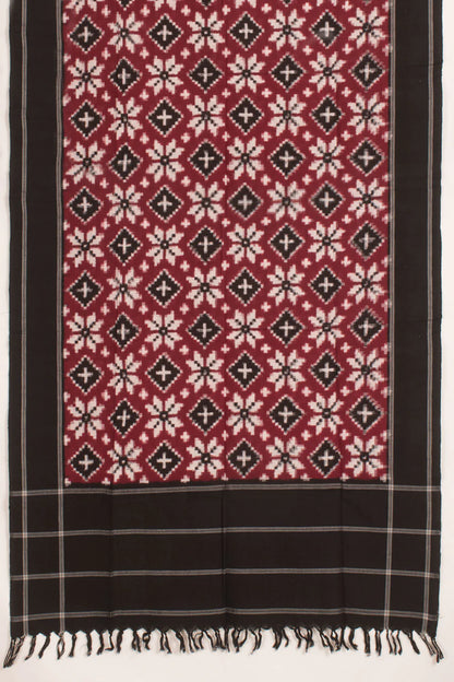 Handloom Ikat Cotton 3-Piece Salwar Suit Material-Rutambhara-RUTAMBHARA