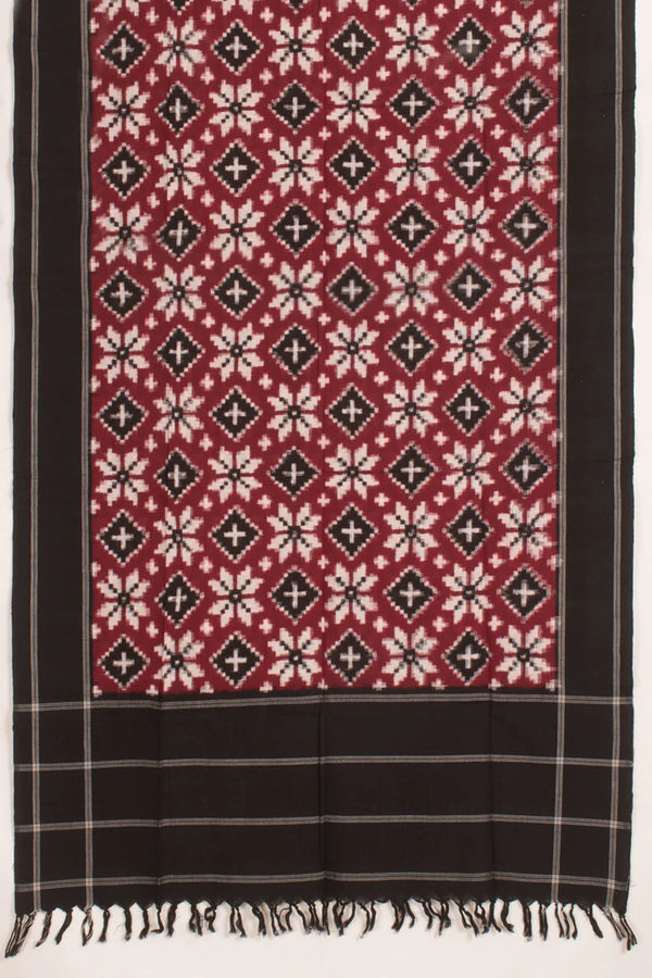 Handloom Ikat Cotton 3-Piece Salwar Suit Material-Rutambhara-RUTAMBHARA