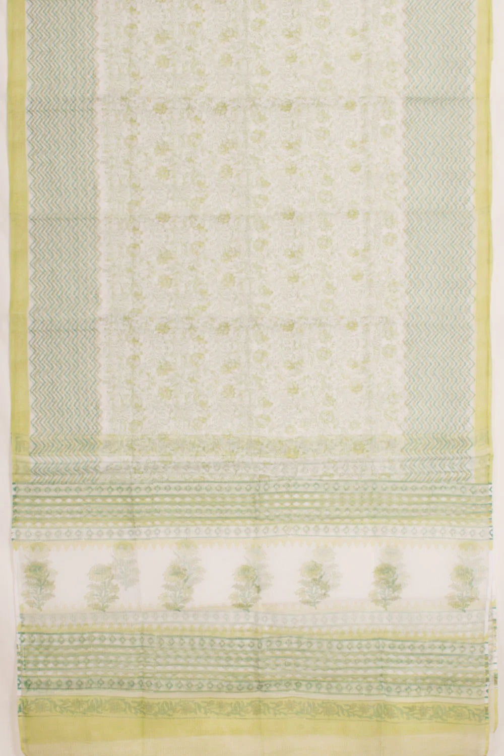 Hand Block Printed Cotton 3-Piece Salwar Suit Material-Rutambhara-RUTAMBHARA