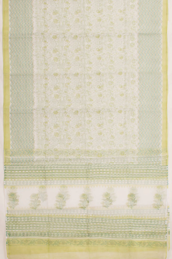 Hand Block Printed Cotton 3-Piece Salwar Suit Material-Rutambhara-RUTAMBHARA