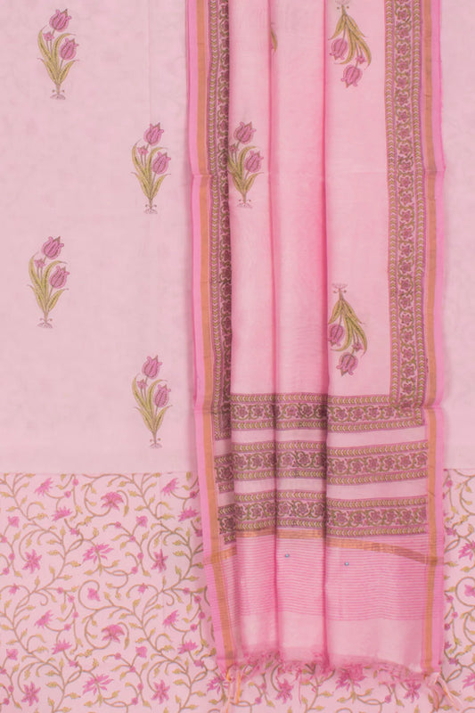 Hand Block Printed Cotton 3-Piece Salwar Suit Material