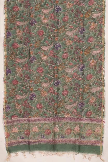 Hand Block Printed Chanderi 3-Piece Salwar Suit Material-Rutambhara-RUTAMBHARA