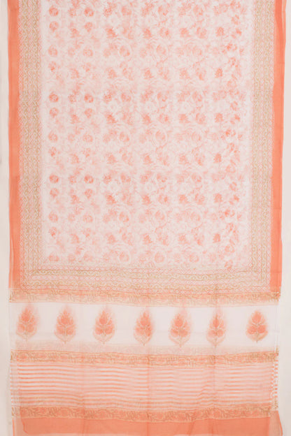 Hand Block Printed Cotton 3-Piece Salwar Suit Material-Rutambhara-RUTAMBHARA