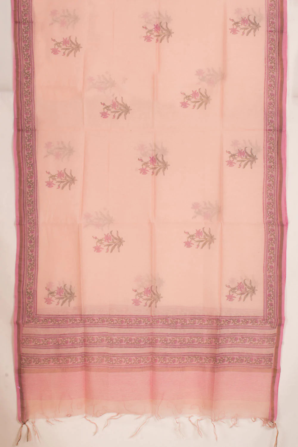 Hand Block Printed Cotton 3-Piece Salwar Suit Material-Rutambhara-RUTAMBHARA