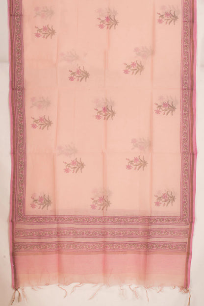 Hand Block Printed Cotton 3-Piece Salwar Suit Material-Rutambhara-RUTAMBHARA