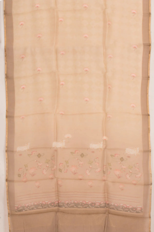 Pichwai Printed Cotton 2-Piece Salwar Suit Material-Rutambhara-RUTAMBHARA